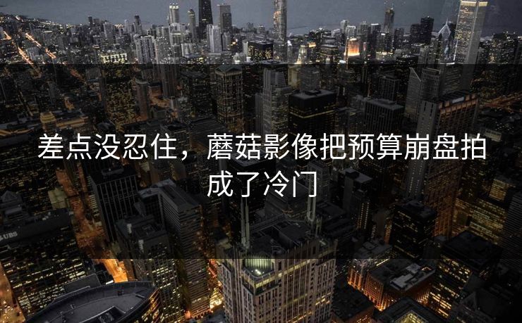 差点没忍住，蘑菇影像把预算崩盘拍成了冷门